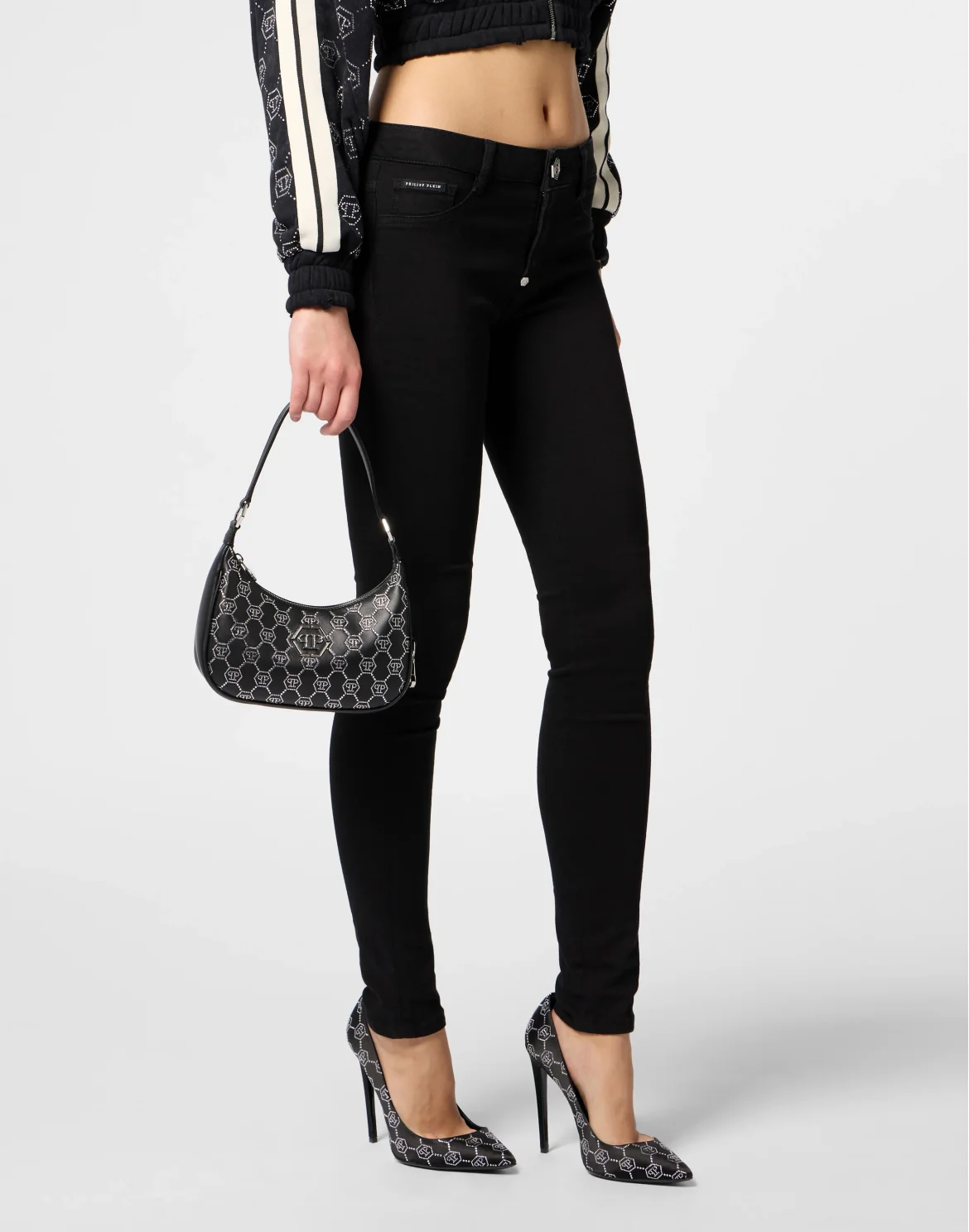 Shoulder Bag Monogram Strass, цвет: Черный