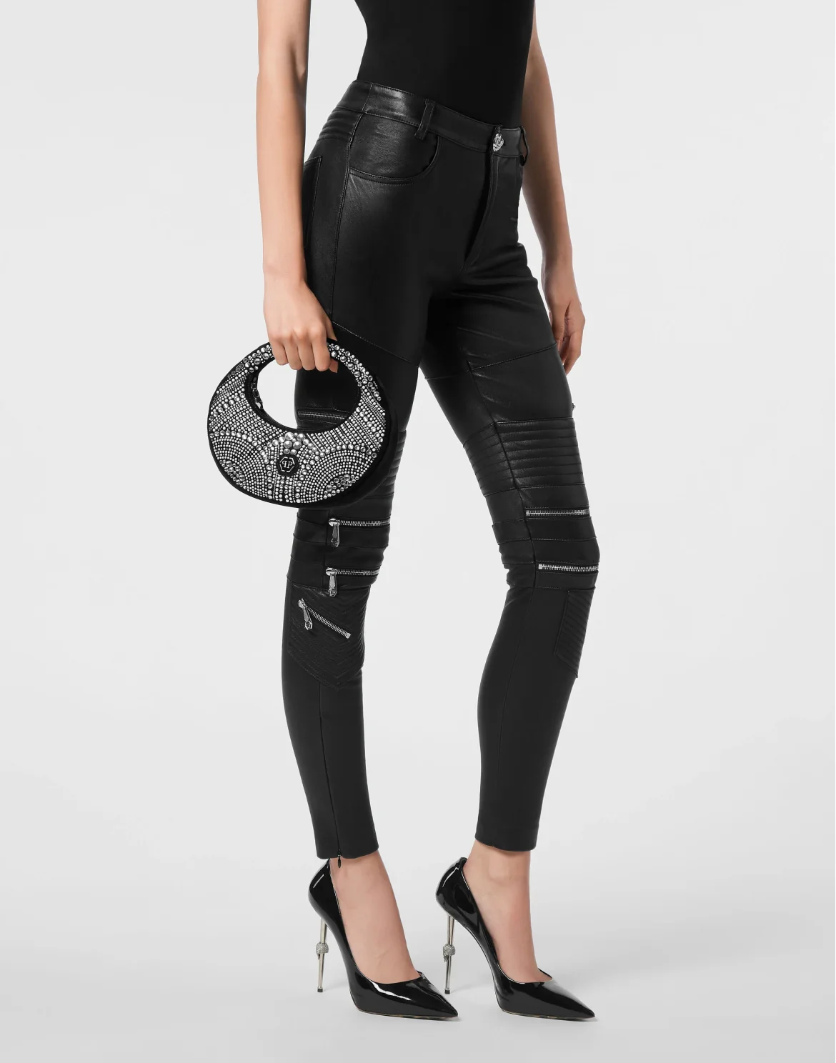 Rounded Medium Bag Mosaic Strass, цвет: Прозрачный