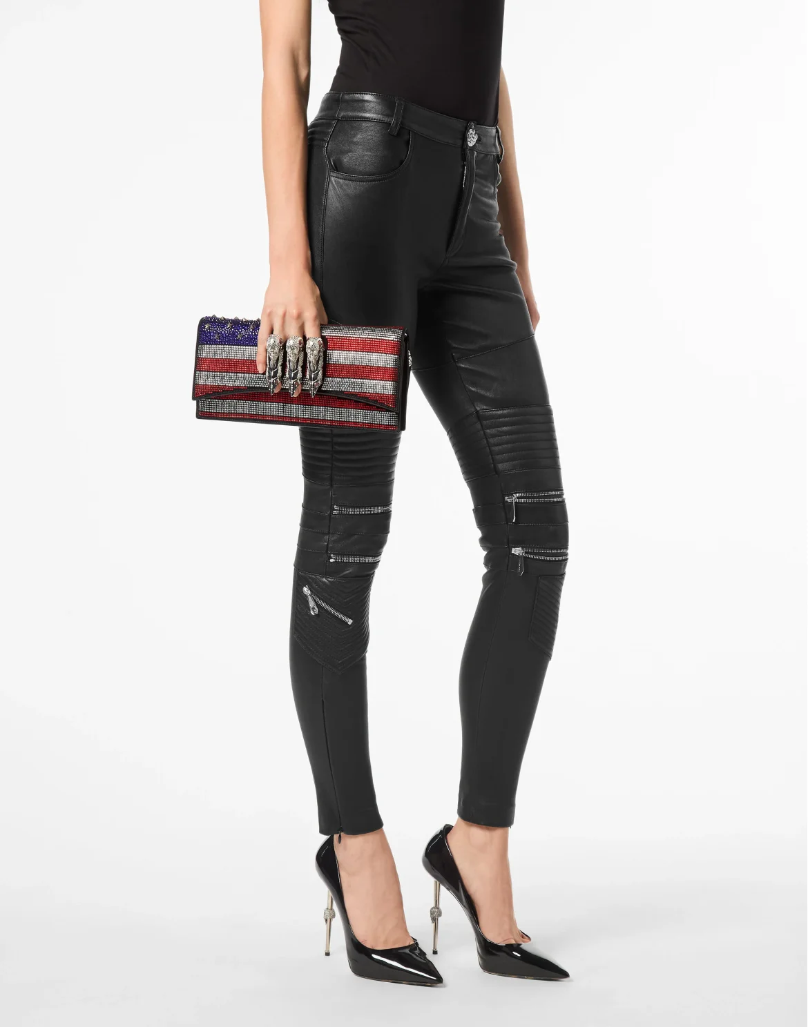 Eagle Clutch Strass US Flag, цвет: Мультиколор