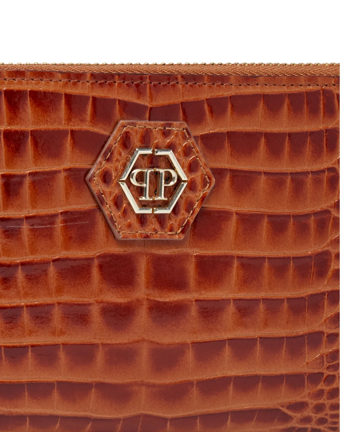 Rounded Zip Wallet Cocco Shiny, цвет: Коричневый