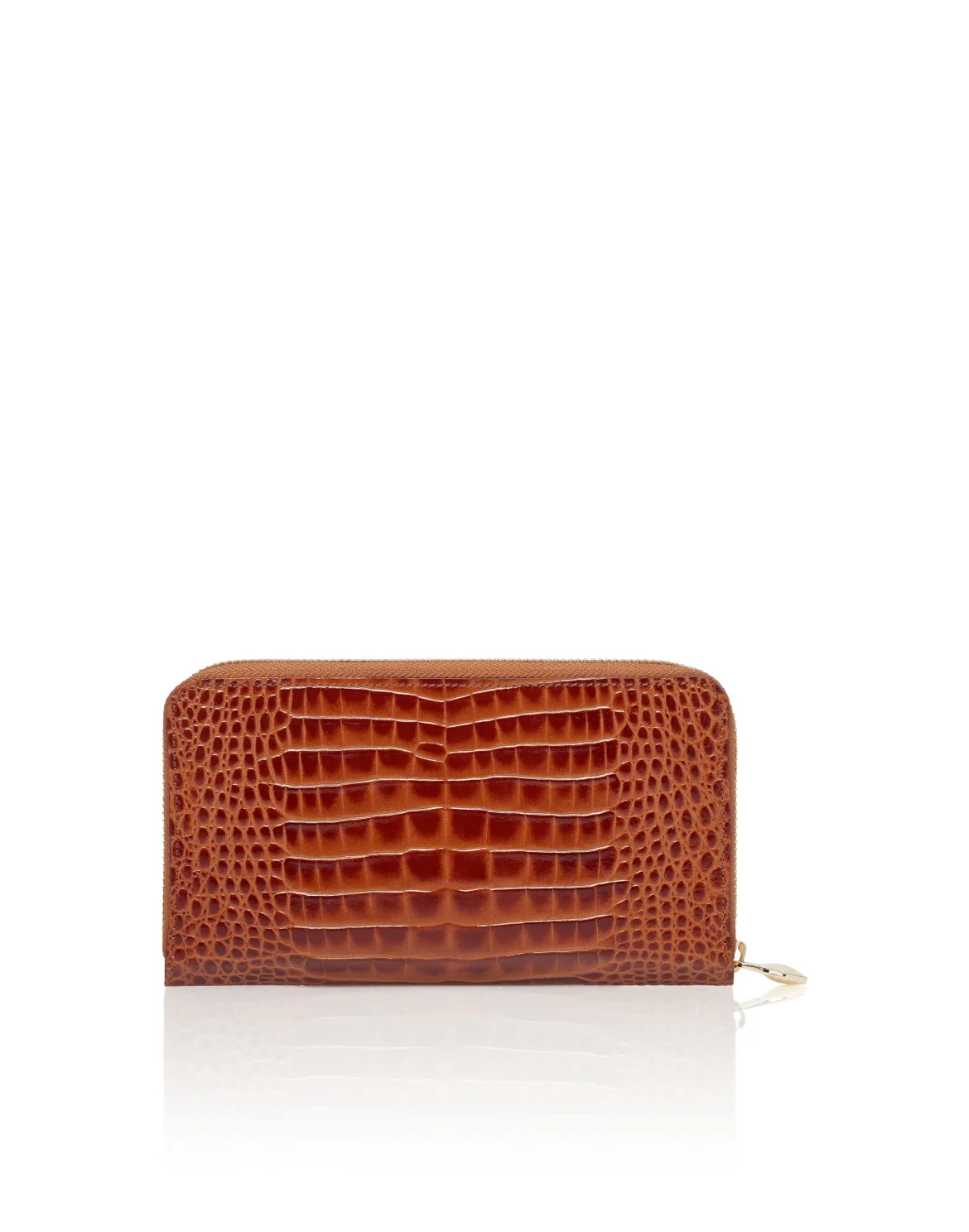 Rounded Zip Wallet Cocco Shiny, цвет: Коричневый