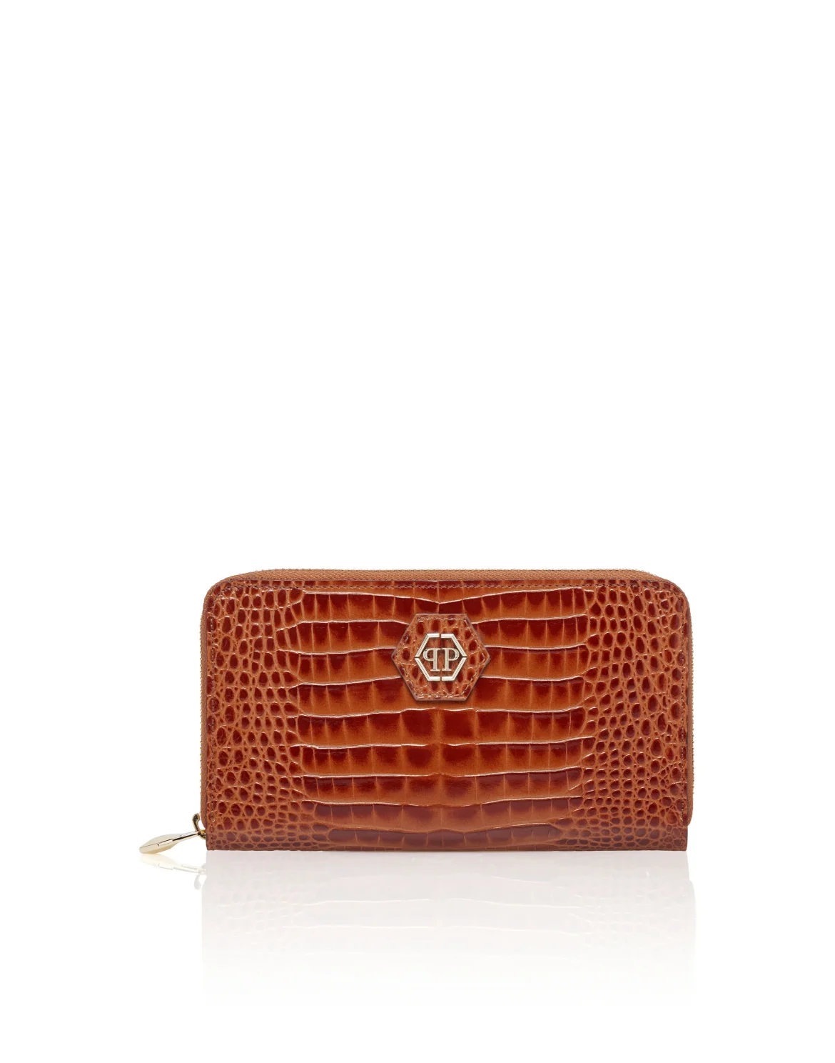 Rounded Zip Wallet Cocco Shiny, цвет: Коричневый