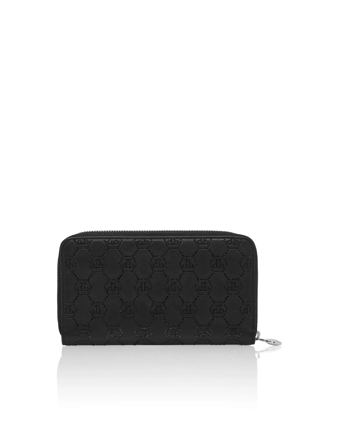 Rounded Zip Wallet Monogram Strass, цвет: Черный