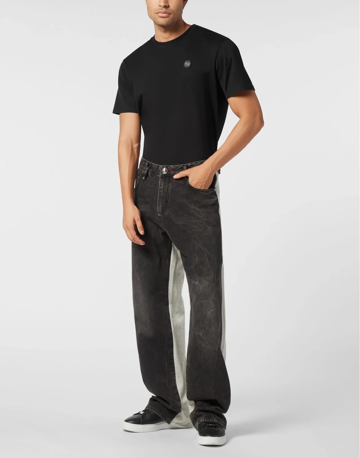 Denim & Fleece Trousers Beach Boy Fit, цвет: Серый