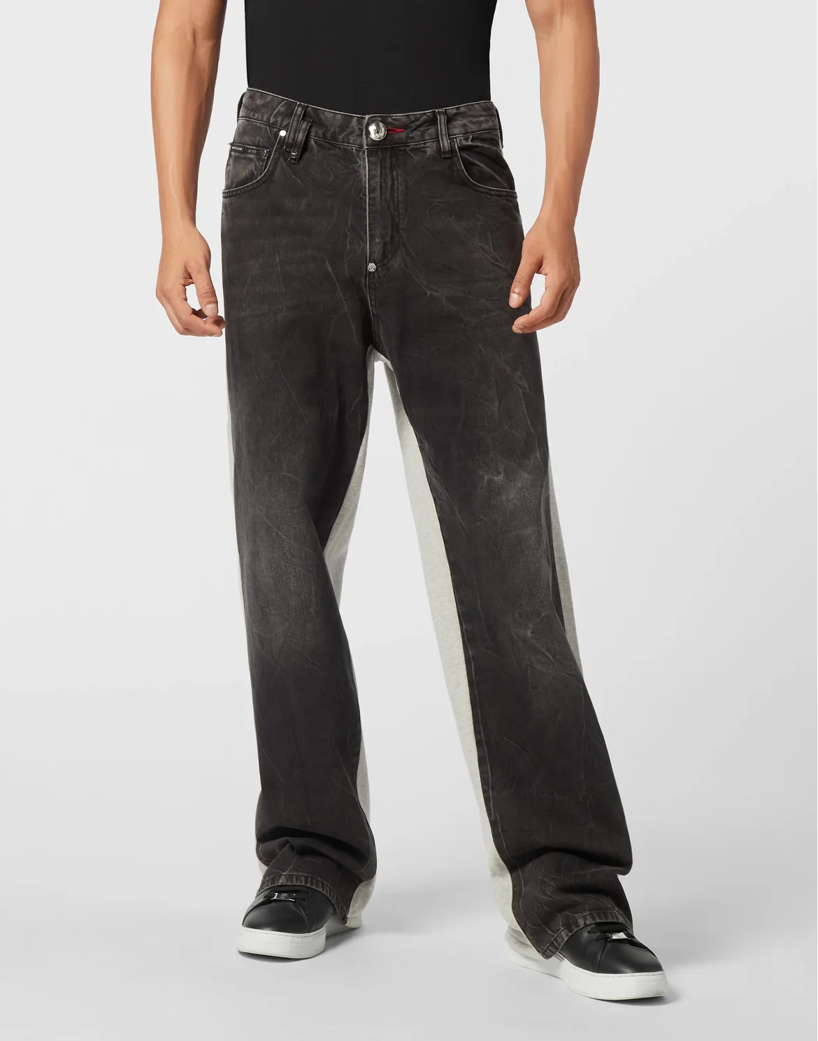 Denim & Fleece Trousers Beach Boy Fit, цвет: Серый