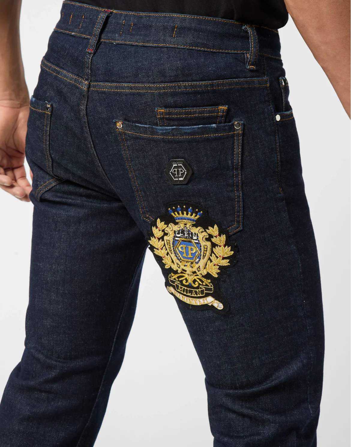 Straight Supreme Cut Jeans Crest, цвет: Темно-синий деним