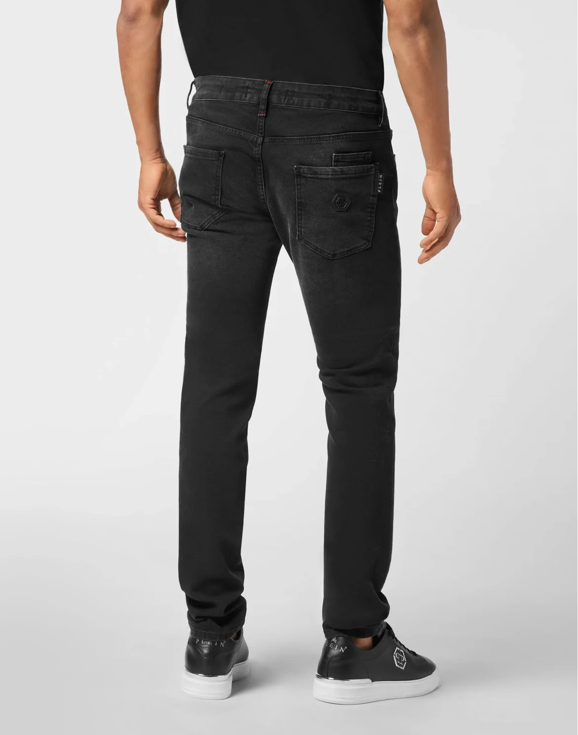 Embroidered Super Straight Cut Jeans Cross Gothic Plein, цвет: Серый
