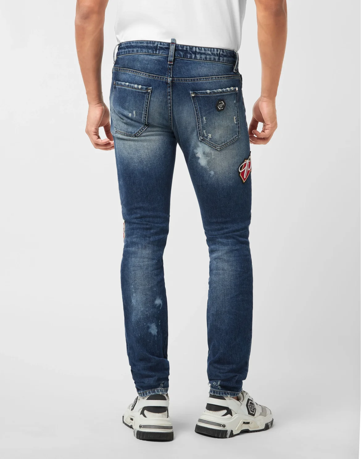 Super Straight Cut Jeans Plein Beers, цвет: Синий
