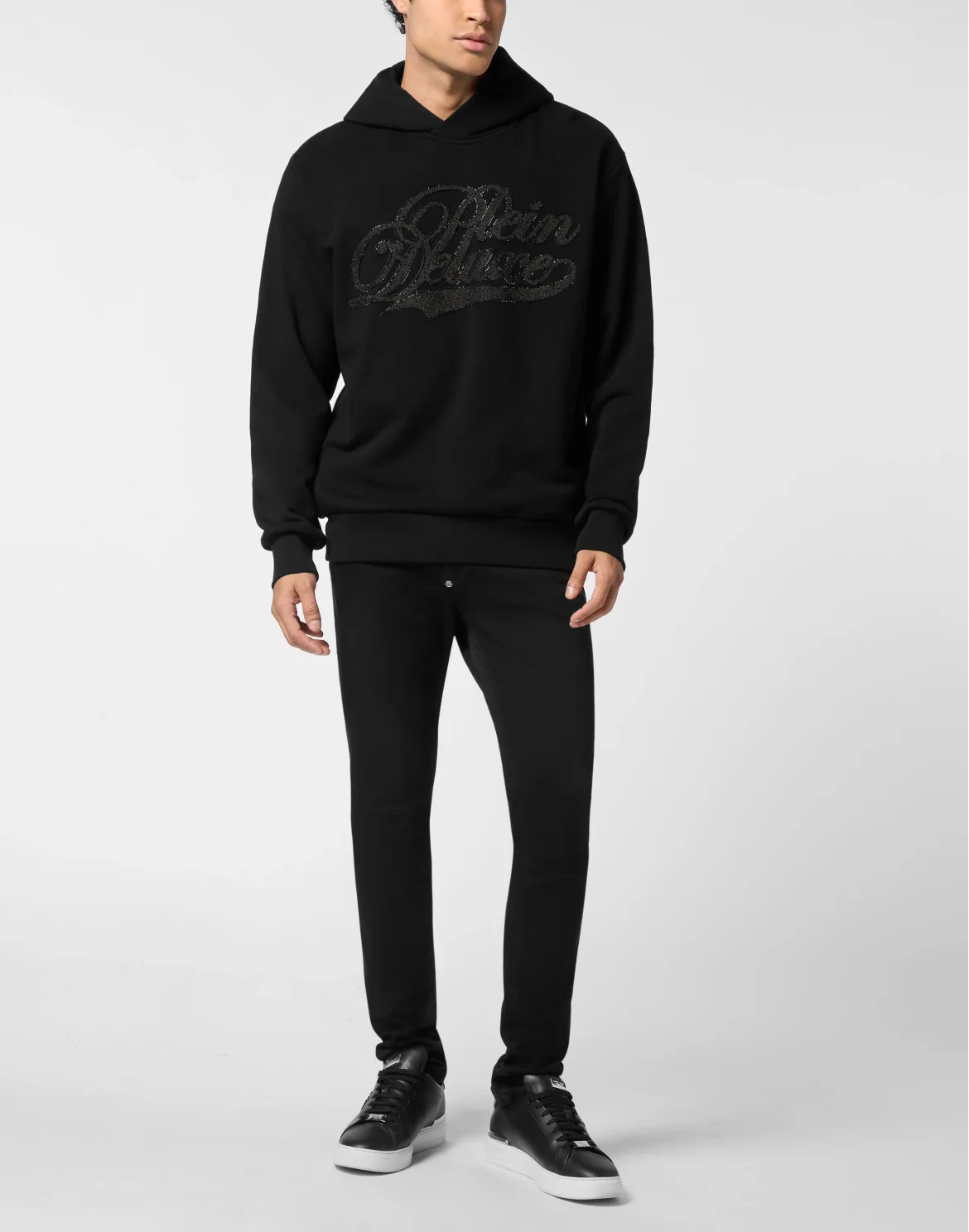 Hoodie Sweatshirt Plein Deluxe Stones, цвет: Черный