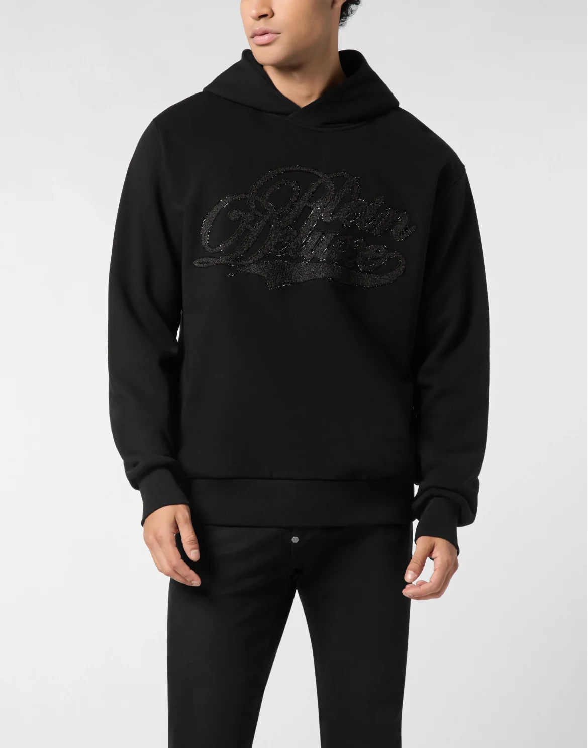 Hoodie Sweatshirt Plein Deluxe Stones, цвет: Черный