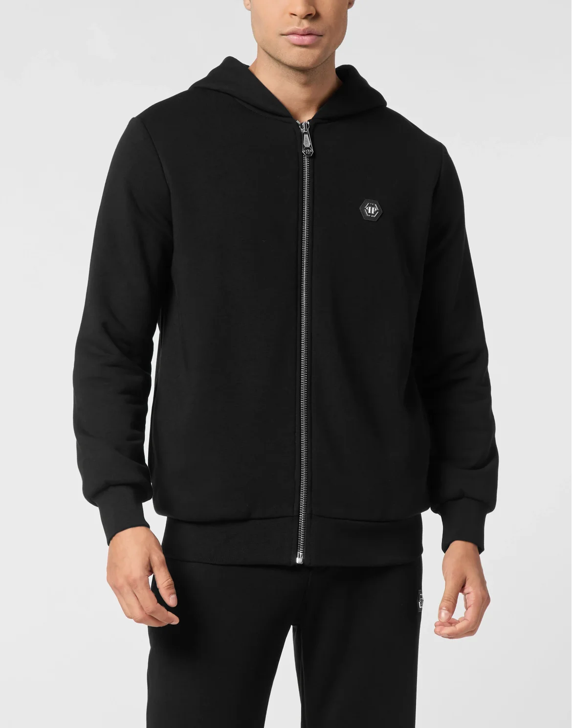 Fleece Zip Hoodie Skull America, цвет: Черный