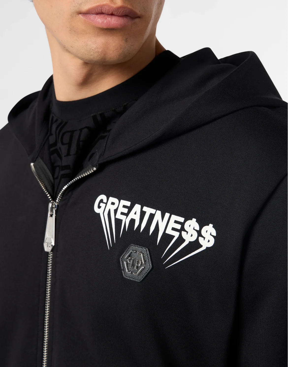 Fleece Zip Hoodie Greatness, цвет: Черный