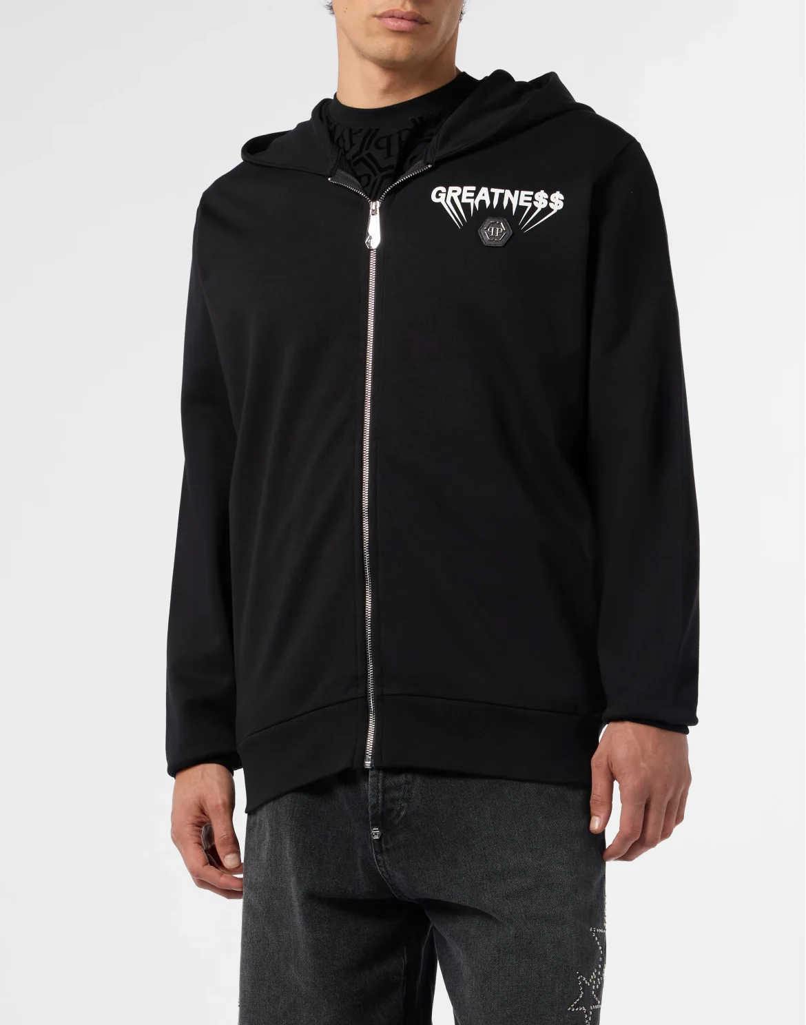 Fleece Zip Hoodie Greatness, цвет: Черный