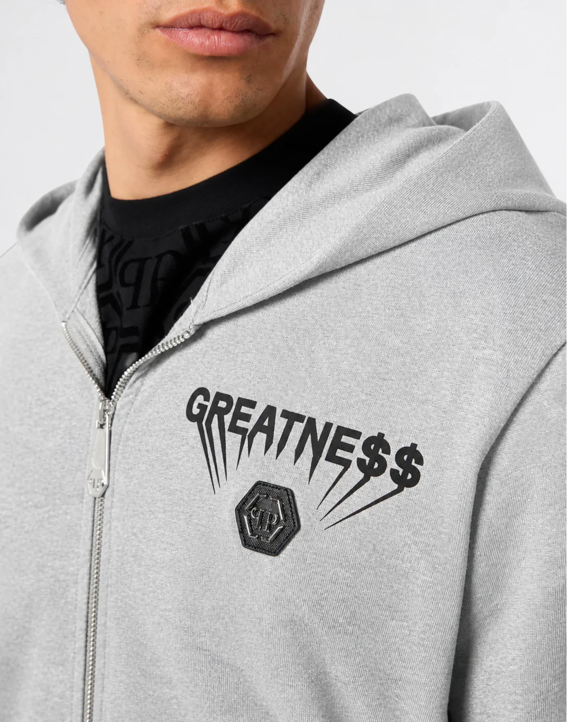 Fleece Zip Hoodie Greatness, цвет: Серый