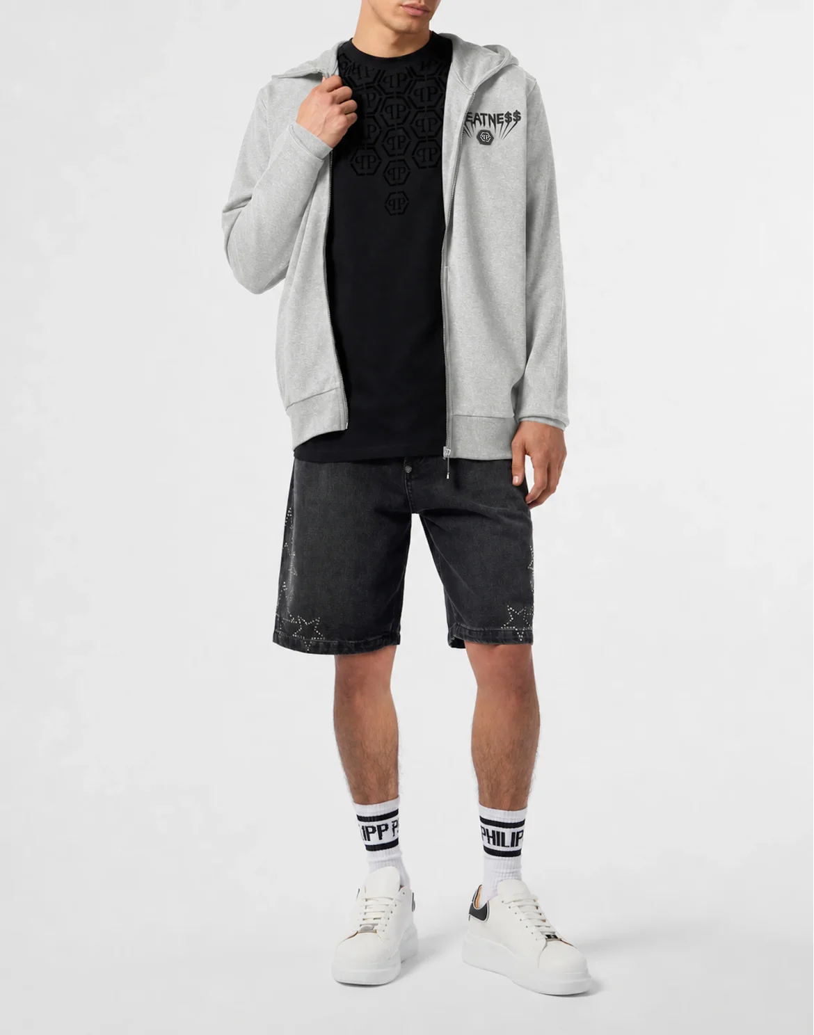 Fleece Zip Hoodie Greatness, цвет: Серый