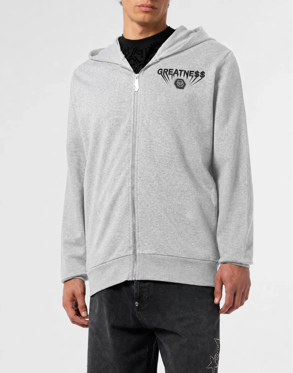 Fleece Zip Hoodie Greatness, цвет: Серый