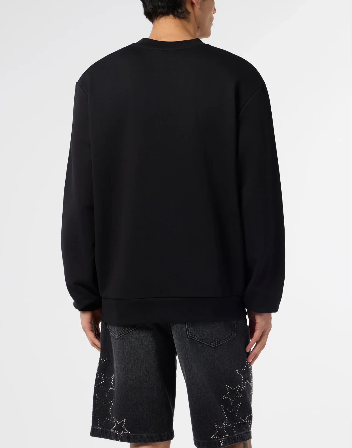 Printed Fleece Round Neck Sweatshirt Greatness, цвет: Черный