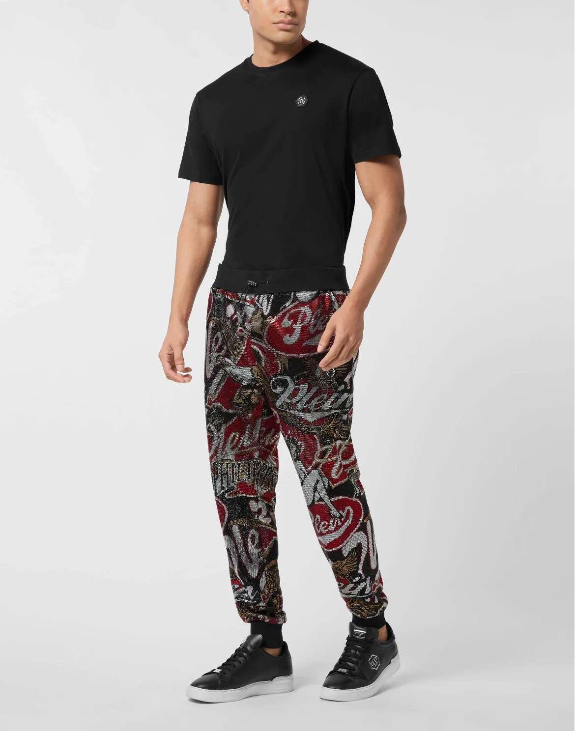 Tracksuit Trousers Plein Beers Stones, цвет: Черный