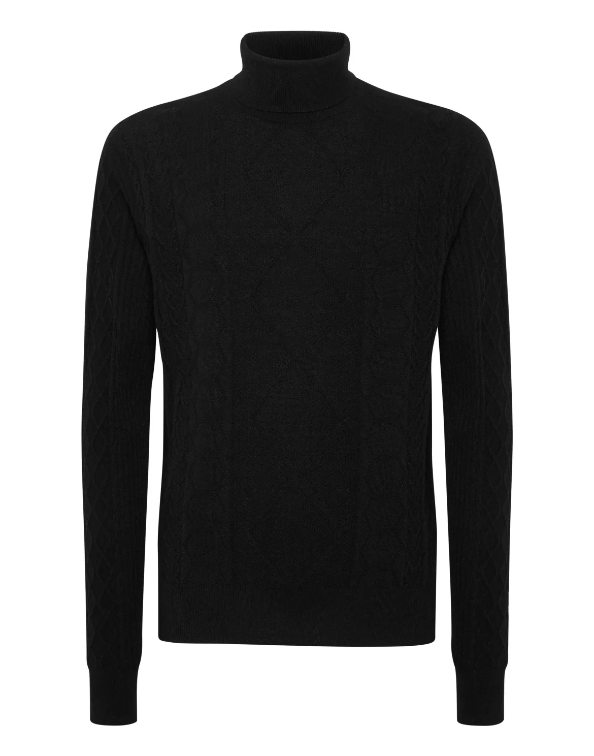 Knitted Turtleneck Braids, цвет: Черный