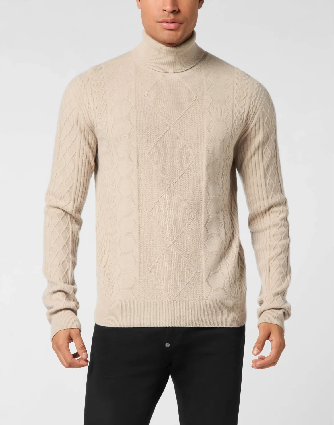 Knitted Turtleneck Braids, цвет: Бежевый
