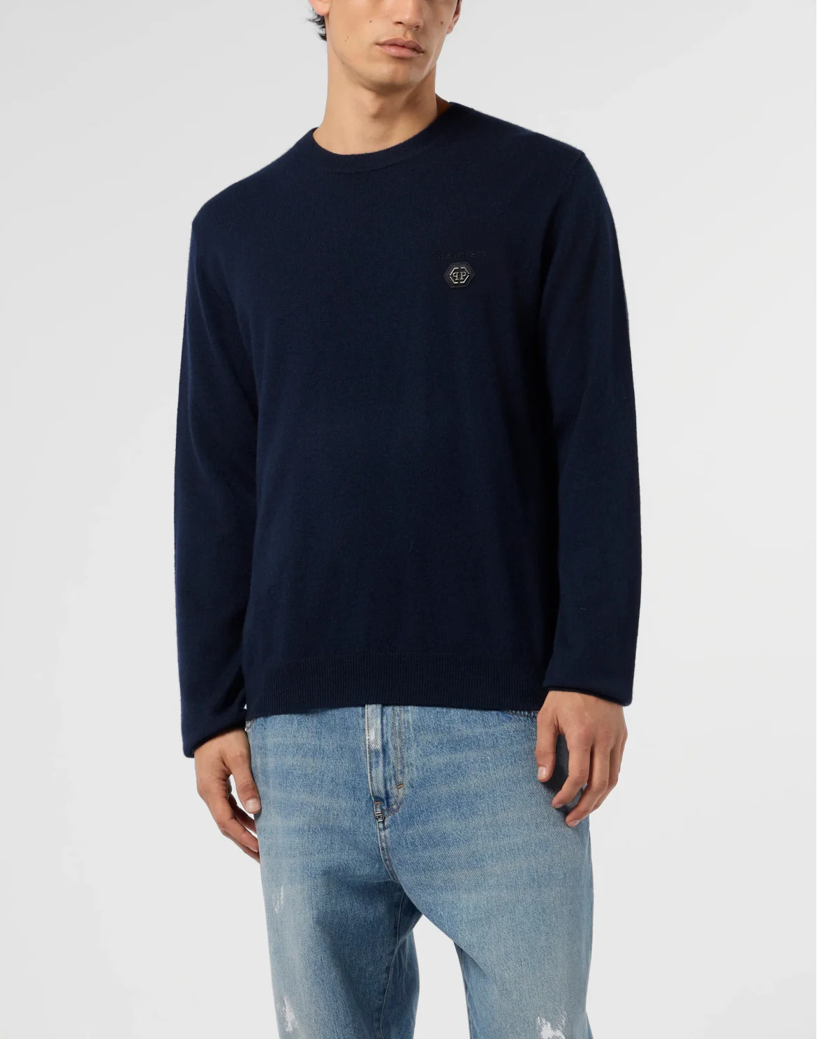 Round Neck Pullover Greatness, цвет: Синий