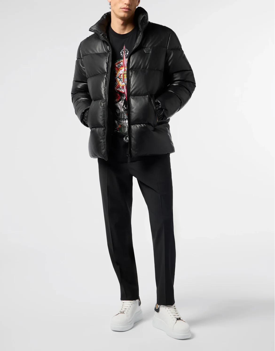 Leather Puffer Jacket Late Checkout, цвет: Черный