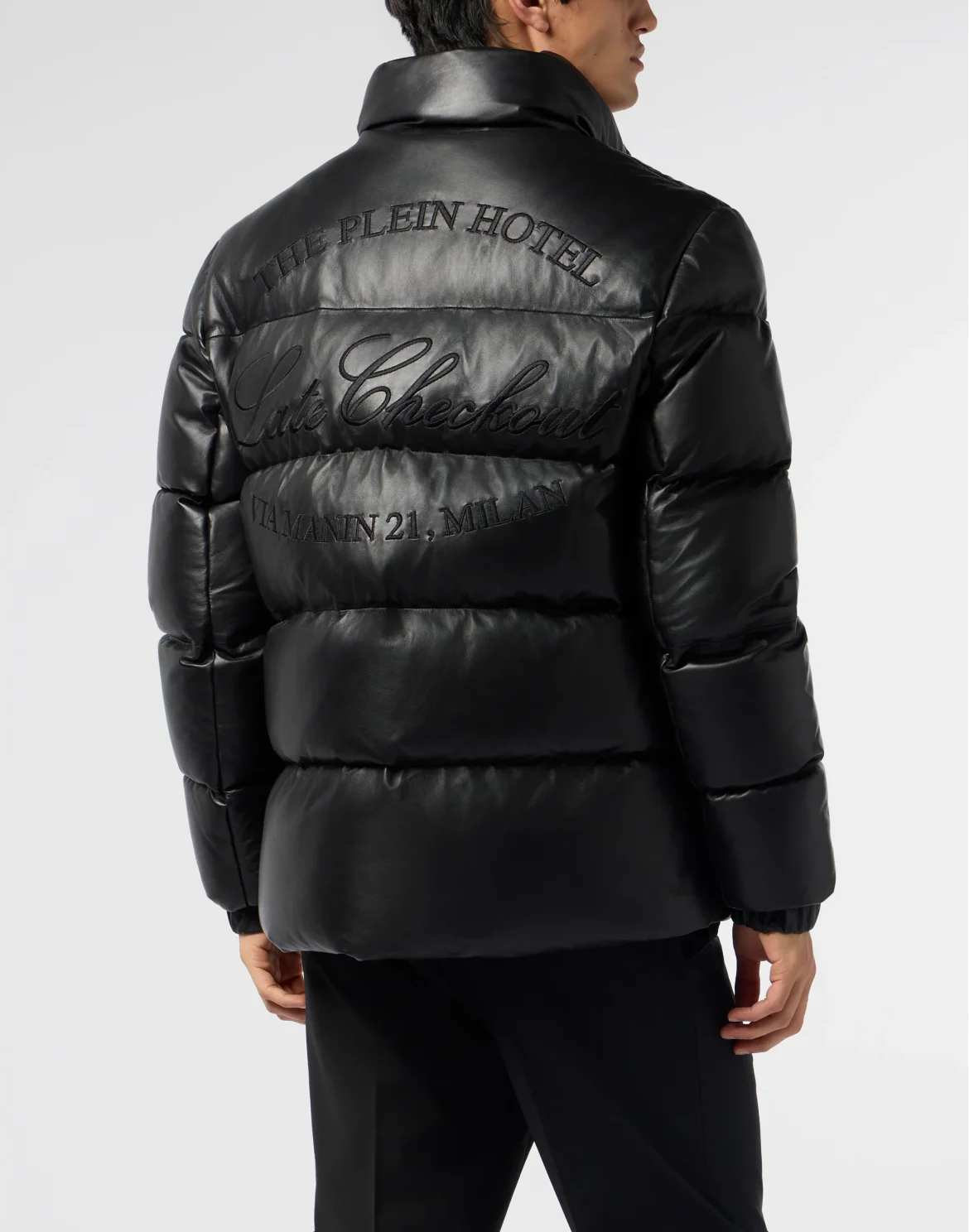 Leather Puffer Jacket Late Checkout, цвет: Черный