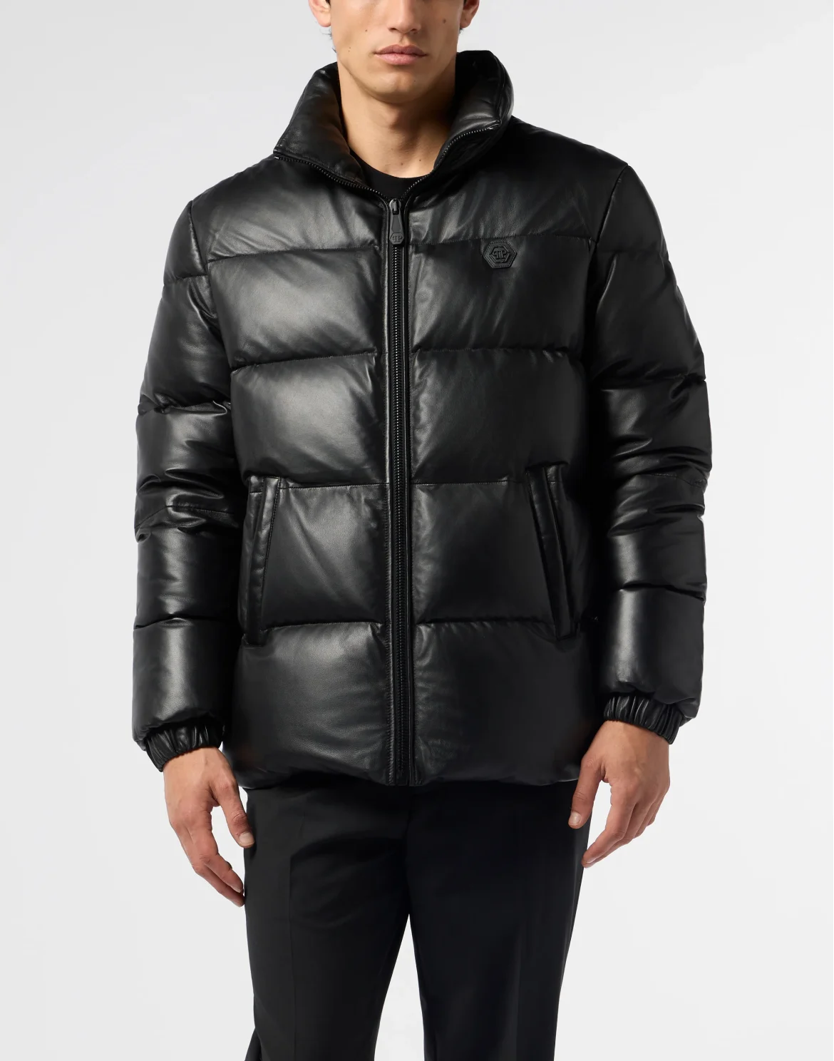 Leather Puffer Jacket Late Checkout, цвет: Черный