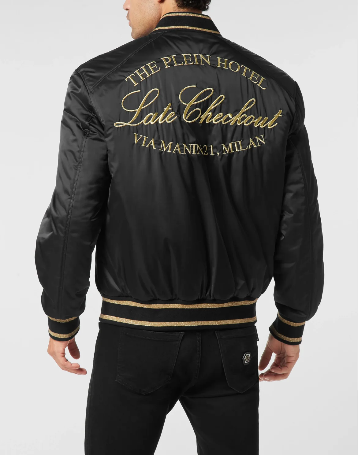 Satin Bomber Jacket Contrast Late Checkout, цвет: Черный