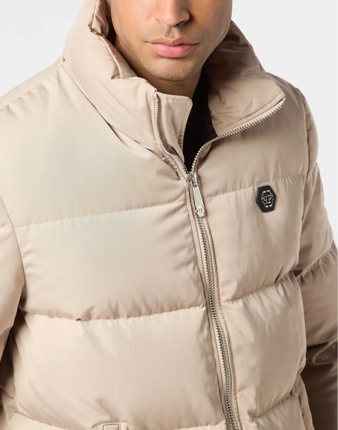 Nylon Puffer Jacket Late Checkout, цвет: Бежевый