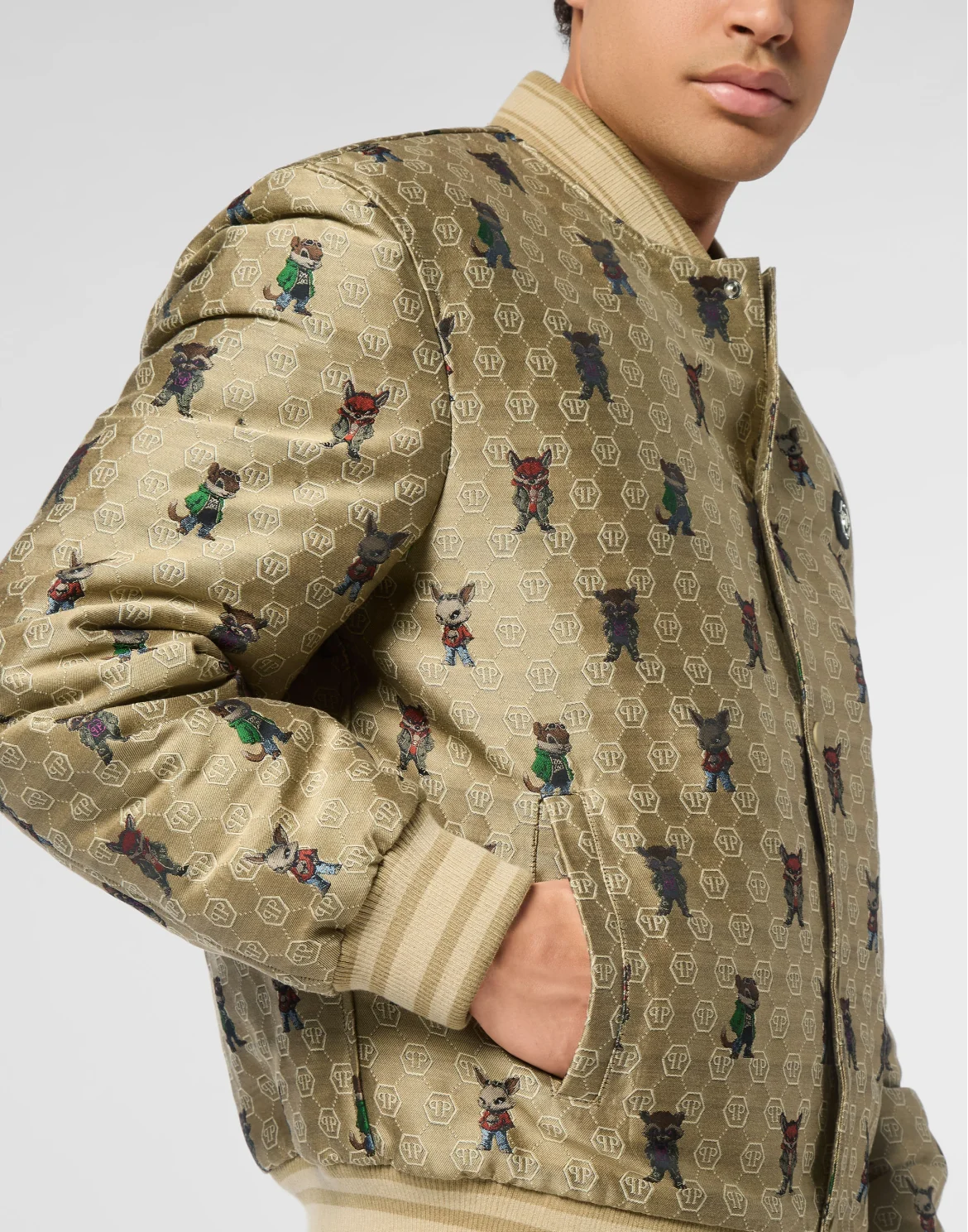 Jacquard Bomber Fairy, цвет: Бежевый
