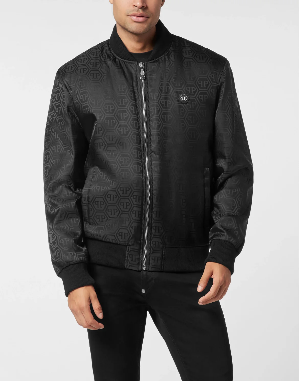 Nylon Bomber Jacquard Monogram, цвет: Черный