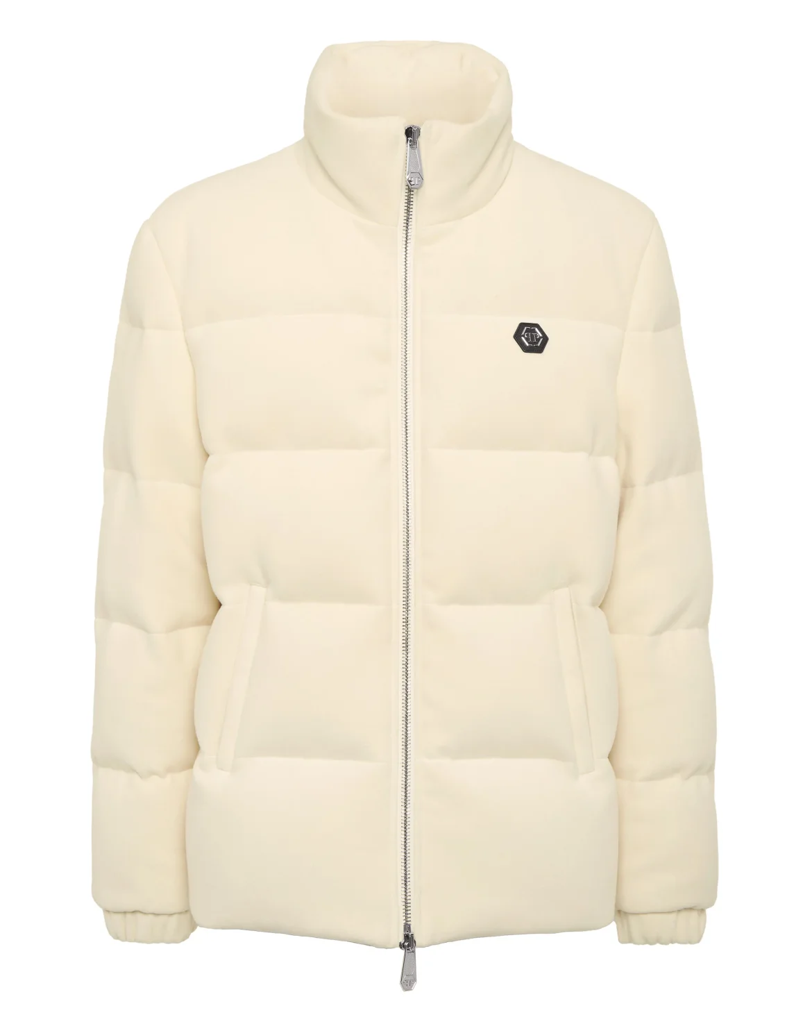 Puffer Jacket with Embroidery Plein Hotel, цвет: Бежевый