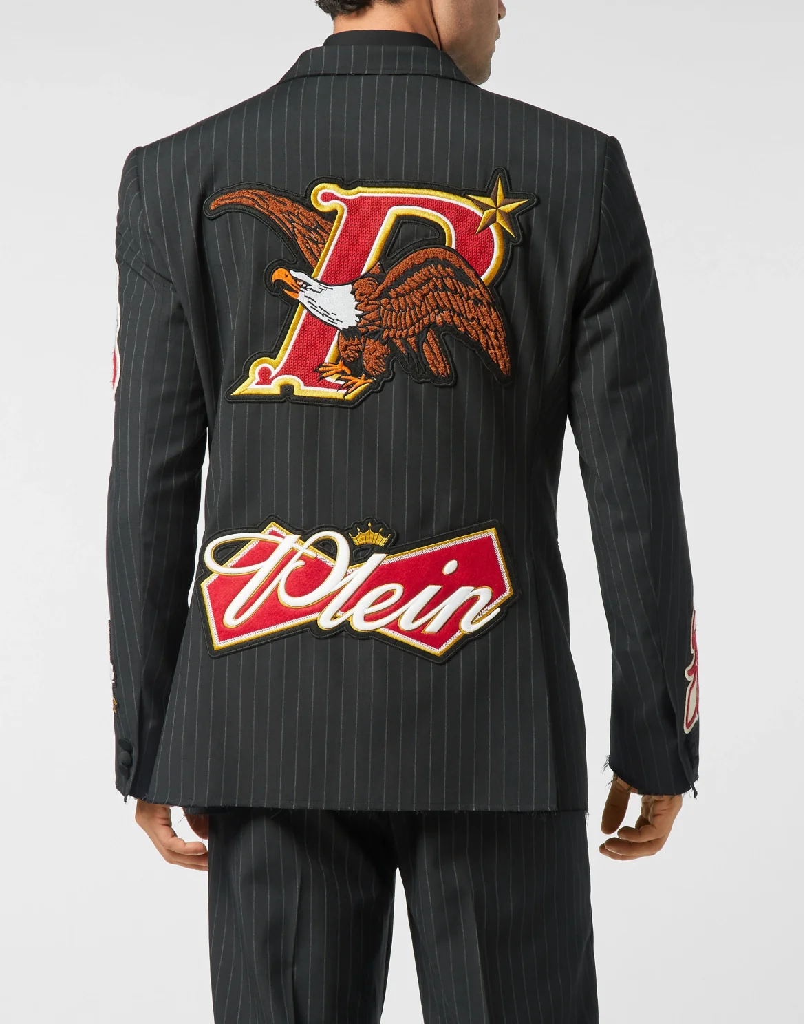 Straight Regular Fit Blazer Beers Patches, цвет: Серый