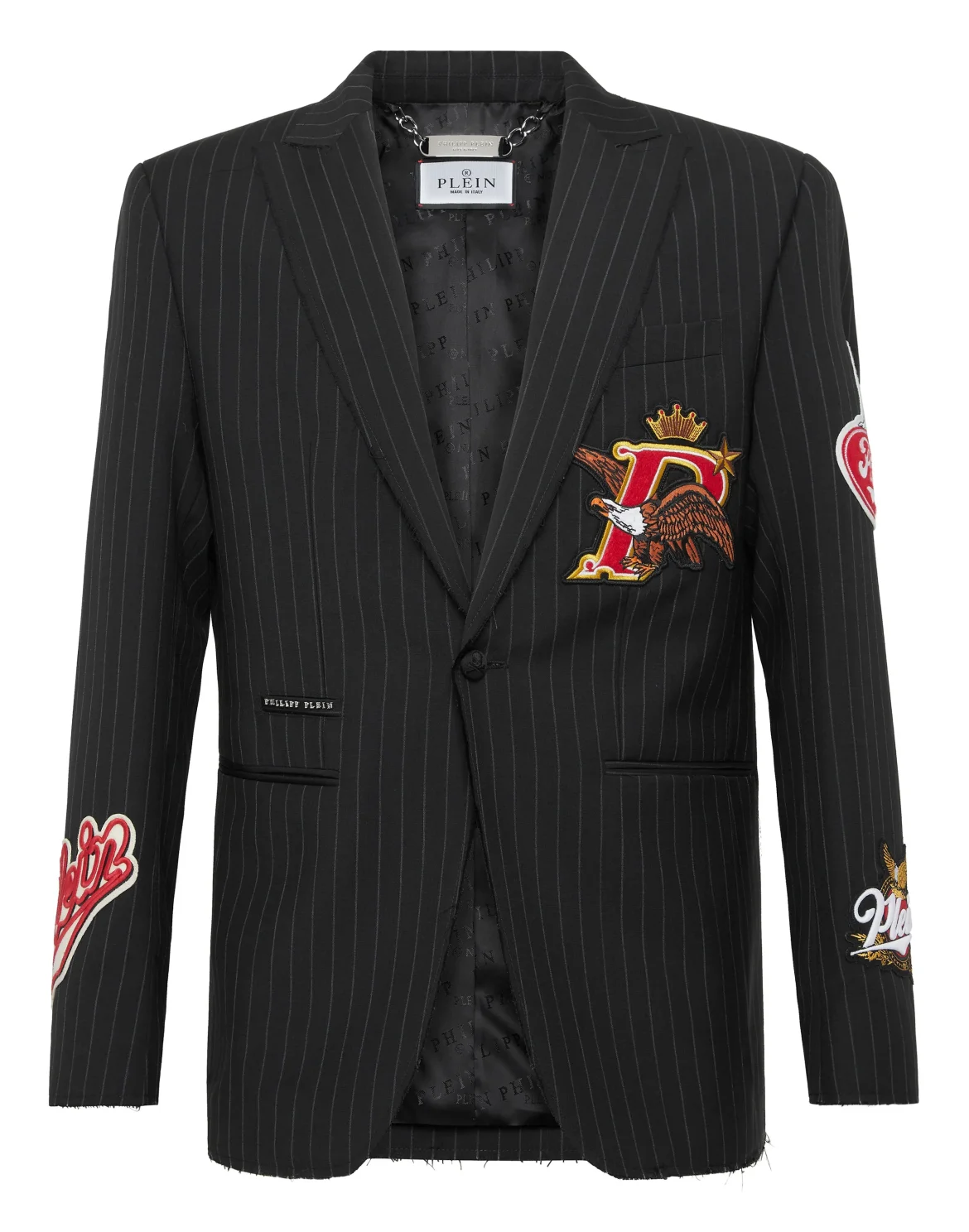 Straight Regular Fit Blazer Beers Patches, цвет: Серый