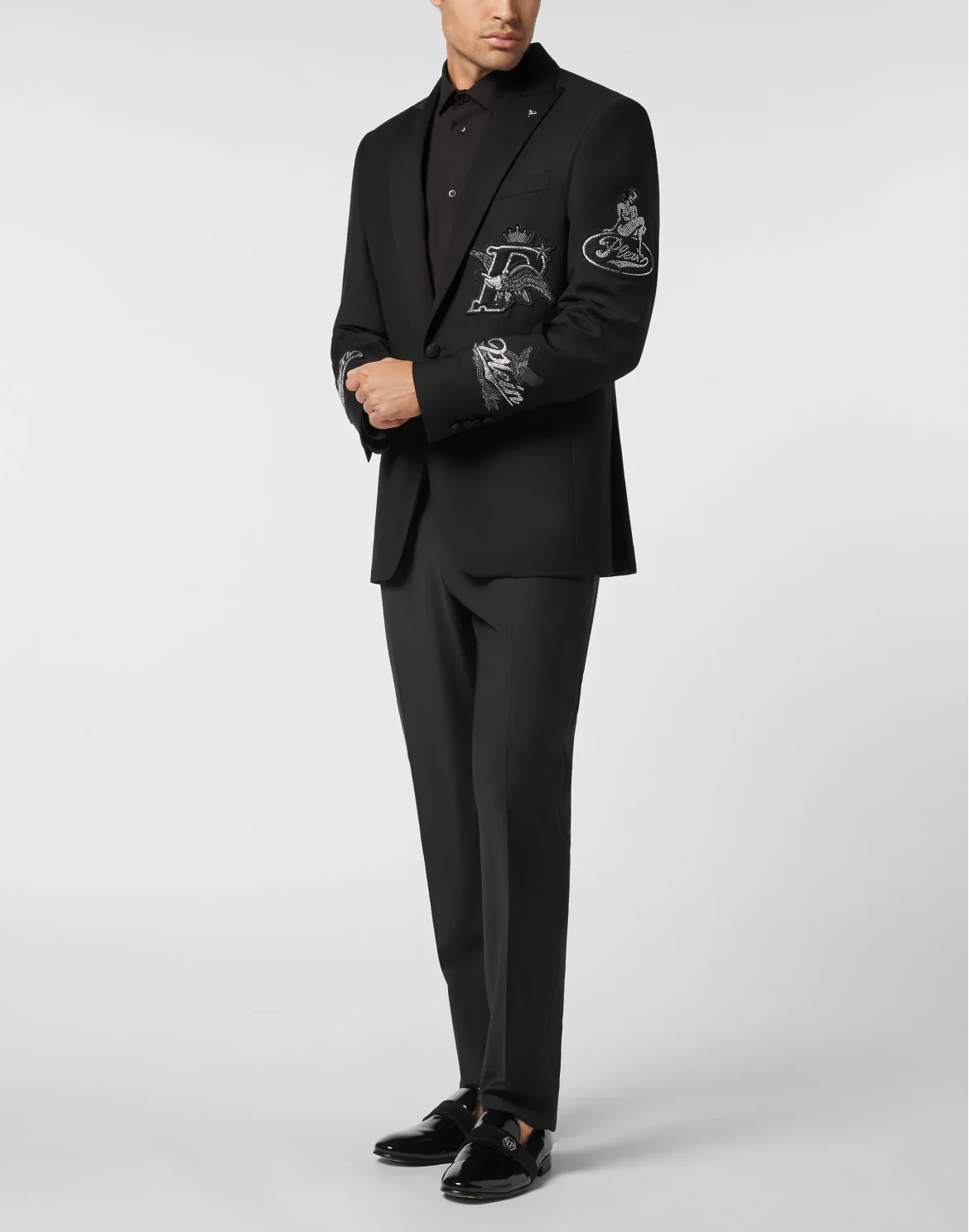Straight Regular Fit Blazer Beers Patches, цвет: Черный