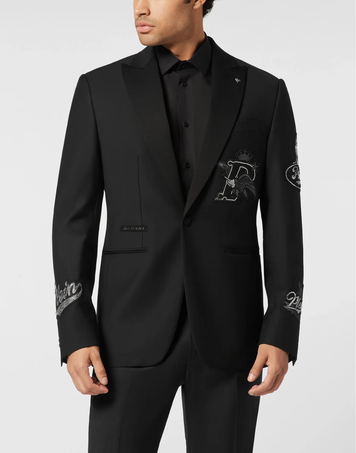 Straight Regular Fit Blazer Beers Patches, цвет: Черный