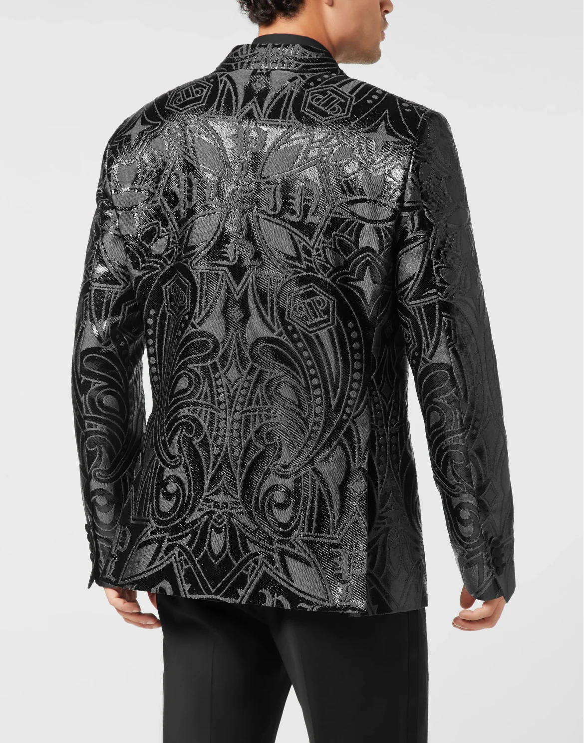 Jacquard Lord Fit Blazer Gothic Plein, цвет: Черный