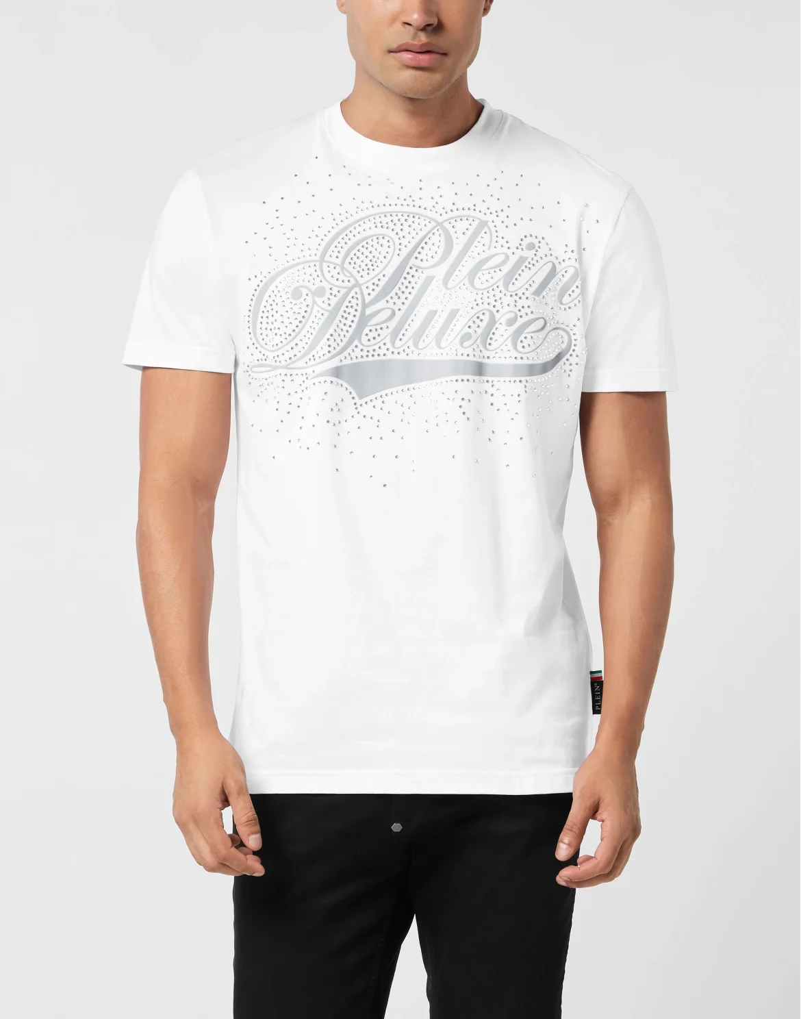 Round Neck T-Shirt Plein Deluxe Stones, цвет: Белый