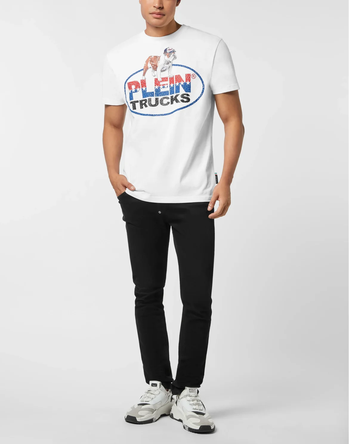Round Neck T-Shirt Bulldog, цвет: Белый