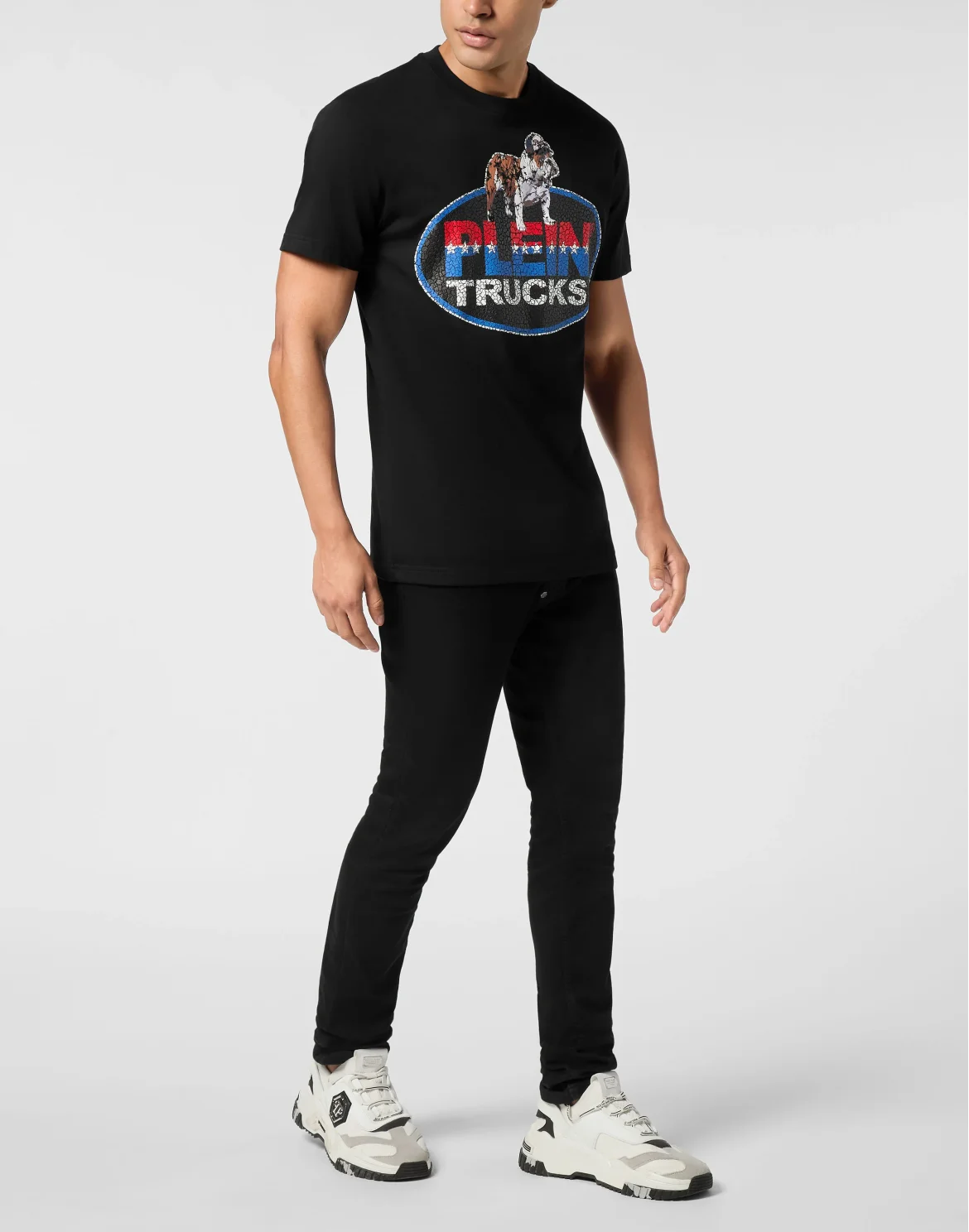Round Neck T-Shirt Bulldog, цвет: Черный