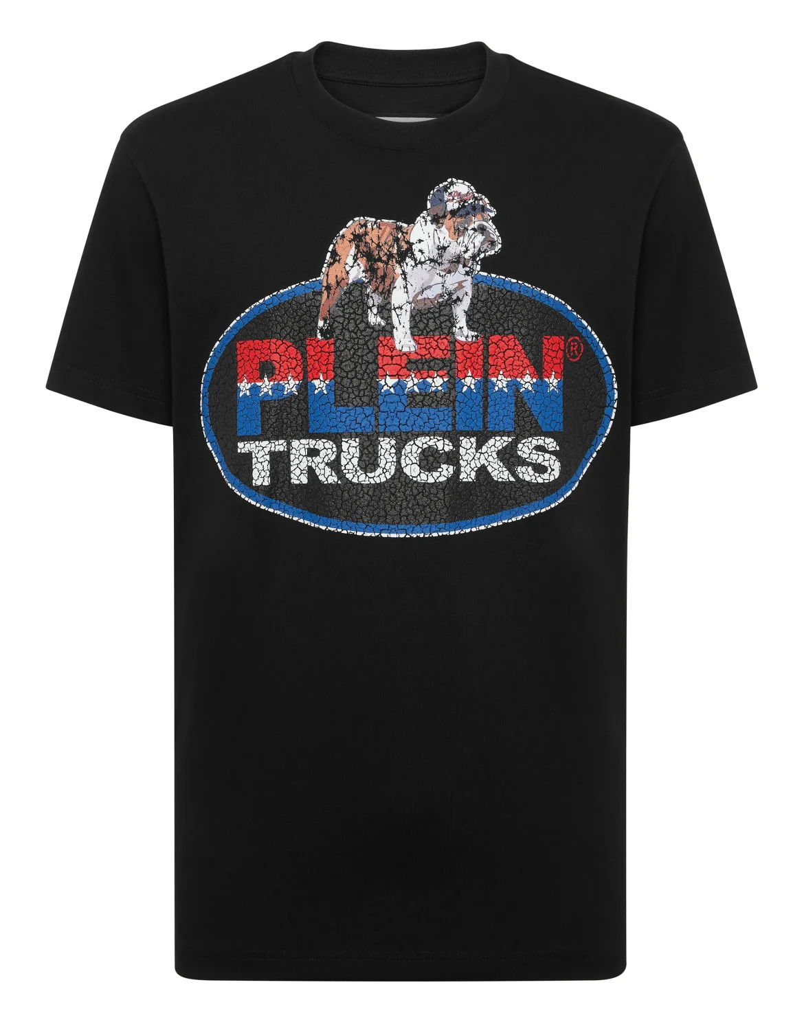Round Neck T-Shirt Bulldog, цвет: Черный