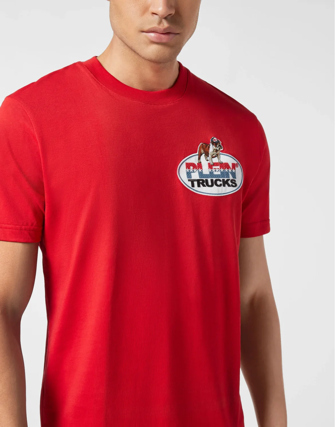 Round Neck T-Shirt Plein Trucks Bulldog, цвет: Красный
