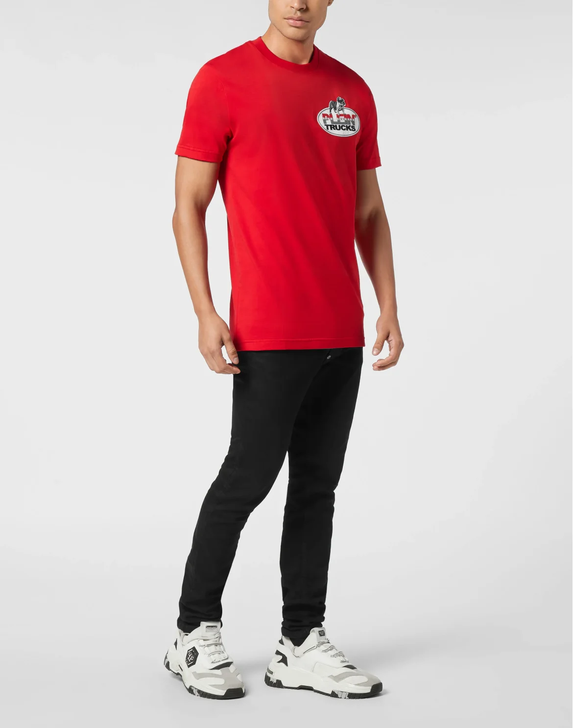 Round Neck T-Shirt Plein Trucks Bulldog, цвет: Красный