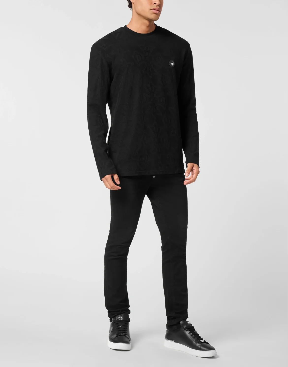Longsleeve Jacquard Crest, цвет: Черный
