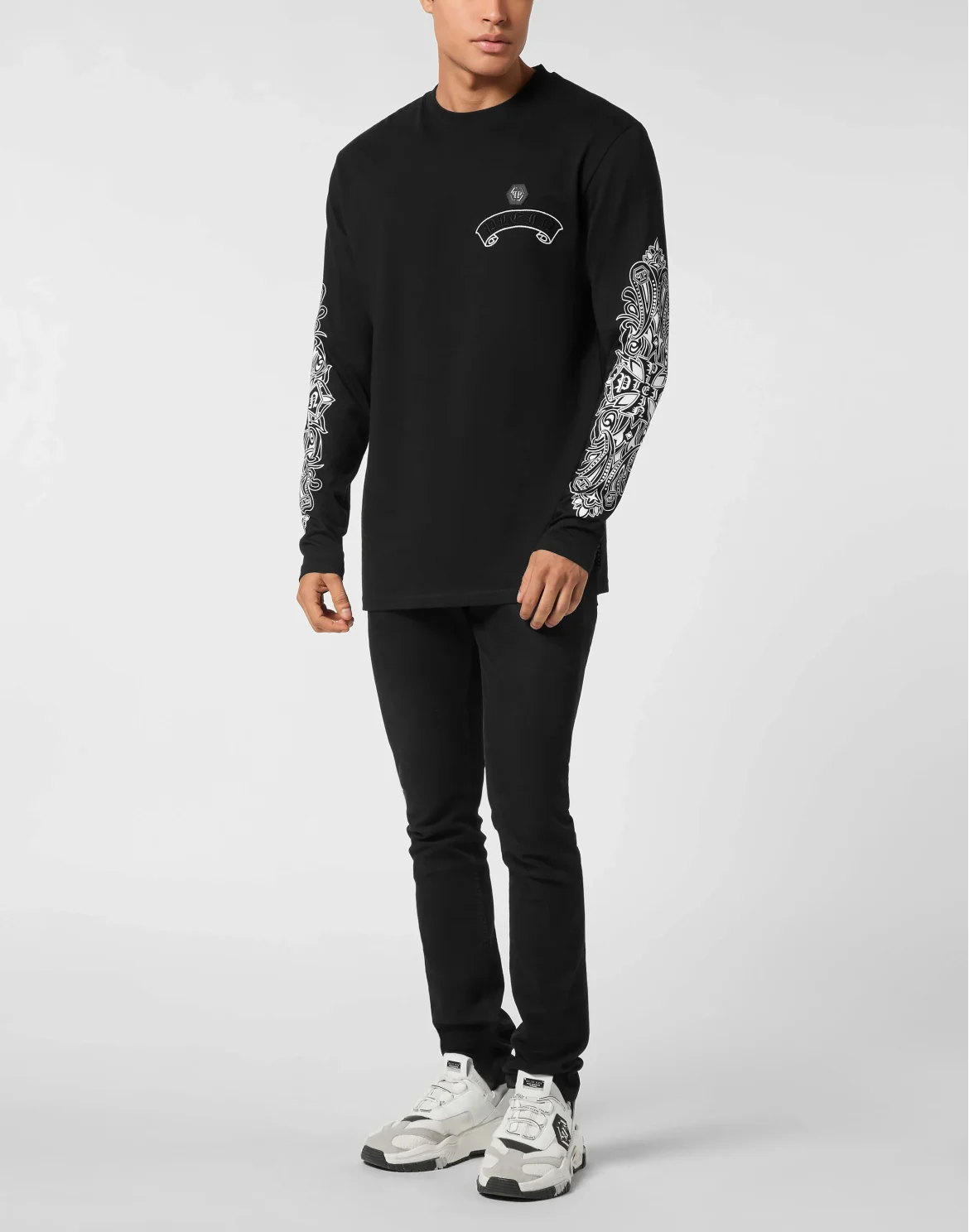 Long Sleeve T-Shirt Chrome Crest, цвет: Черный