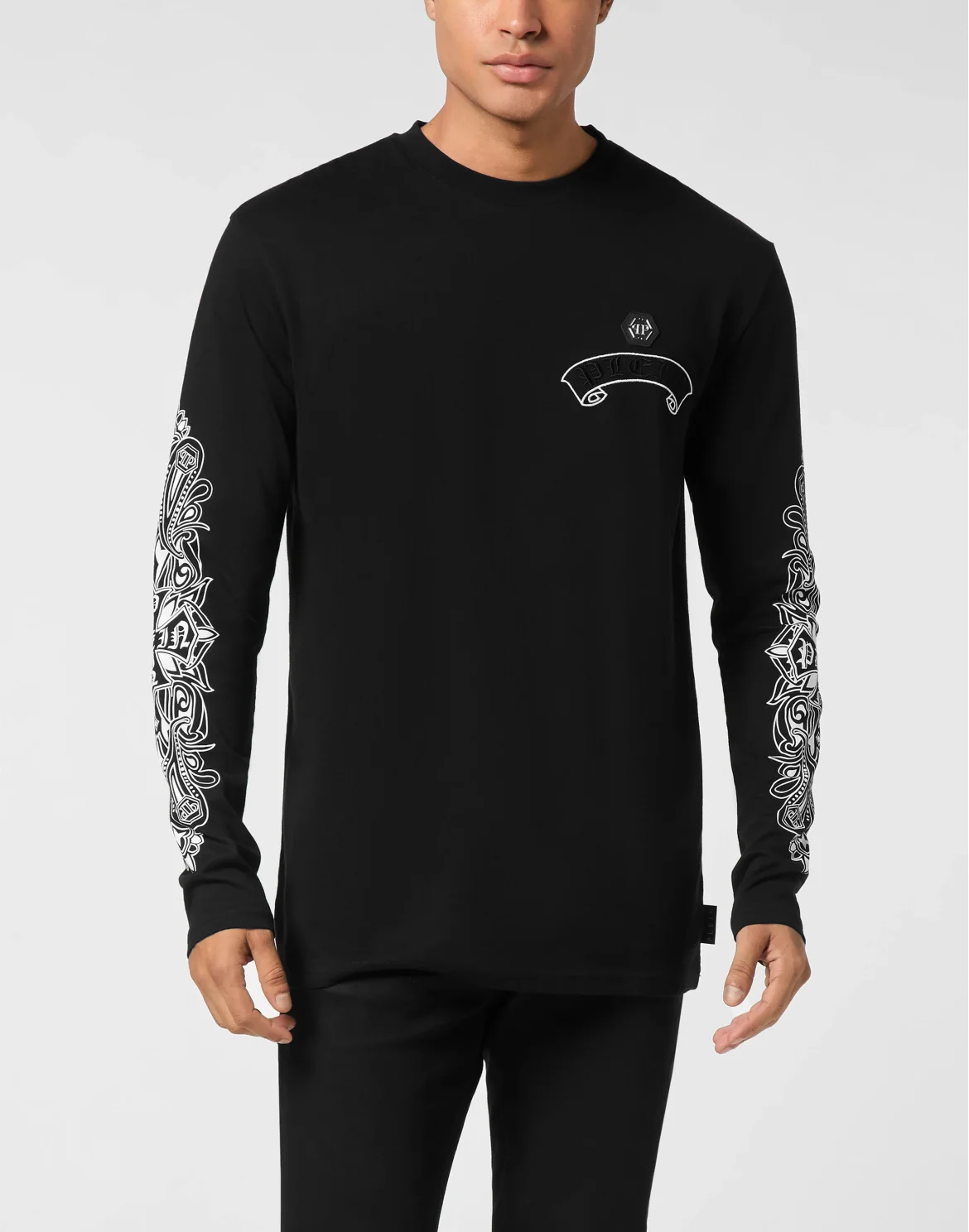 Long Sleeve T-Shirt Chrome Crest, цвет: Черный