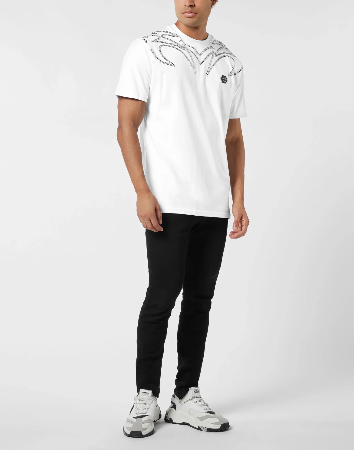Round Neck T-Shirt Texas Studs, цвет: Белый