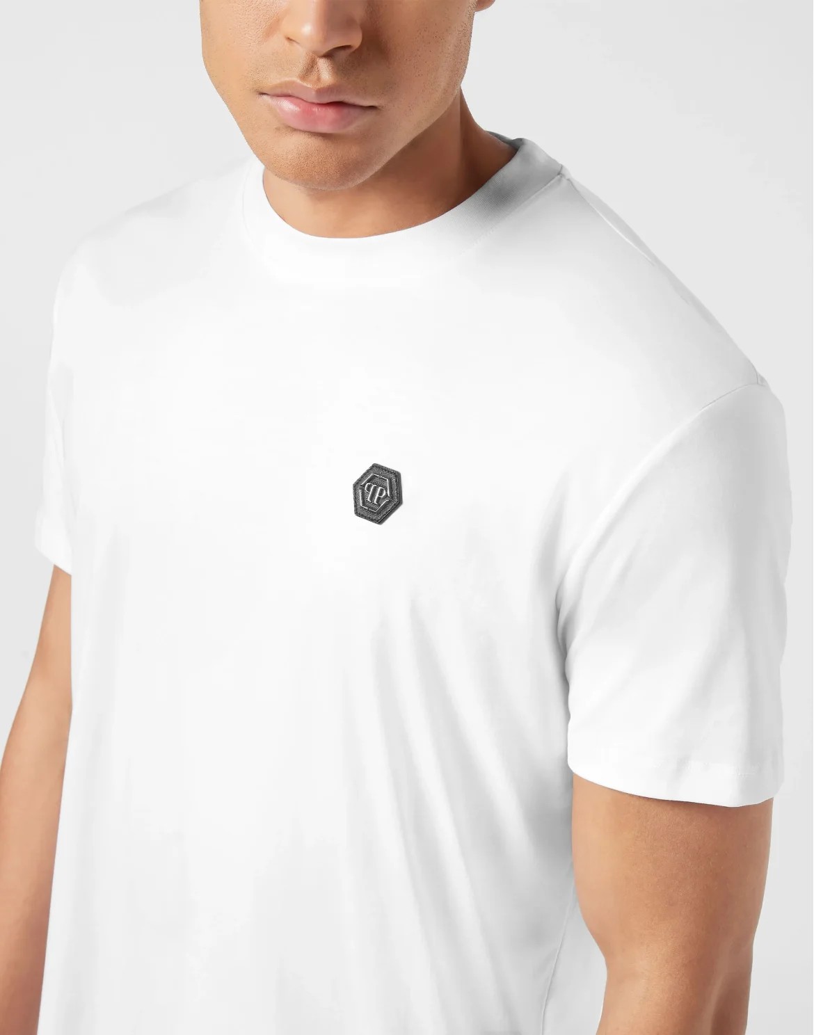 Round Neck T-Shirt Hexagon, цвет: Белый