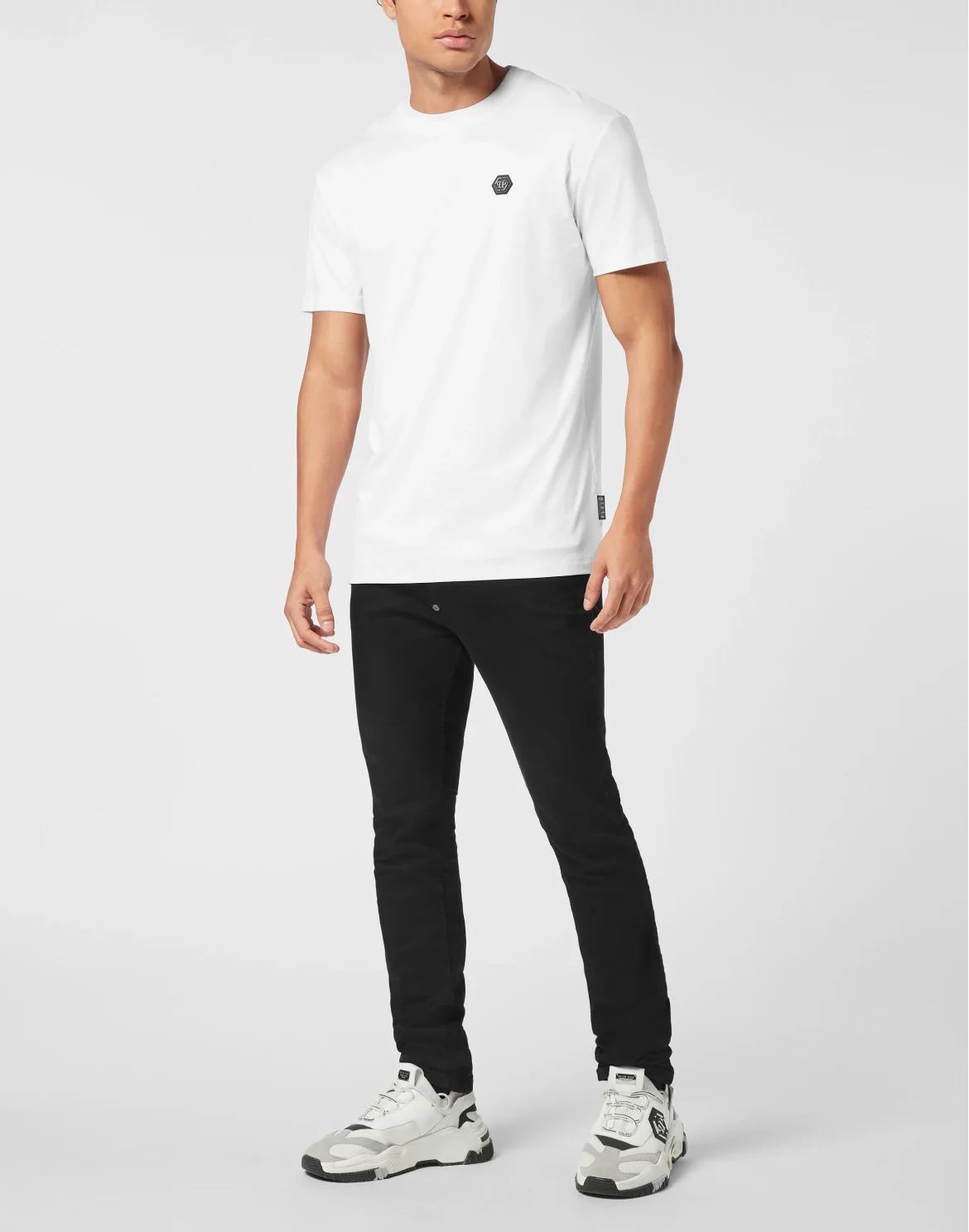 Round Neck T-Shirt Hexagon, цвет: Белый